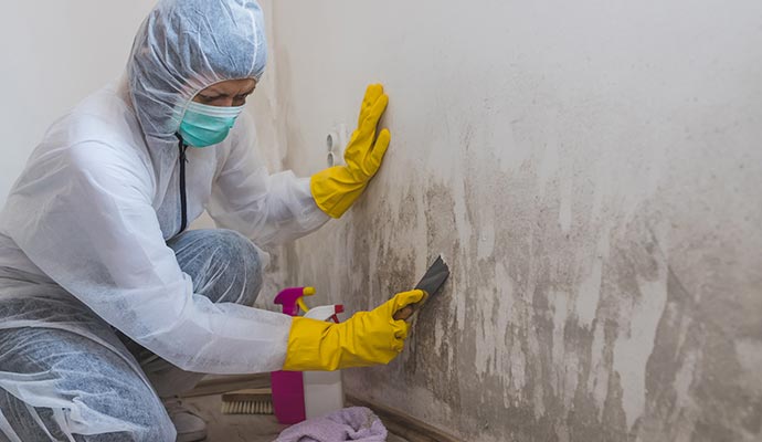 worker mold decontamination professionally